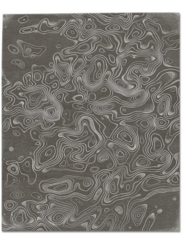 String Theory in Pewter, 9 ft. x 12 ft.