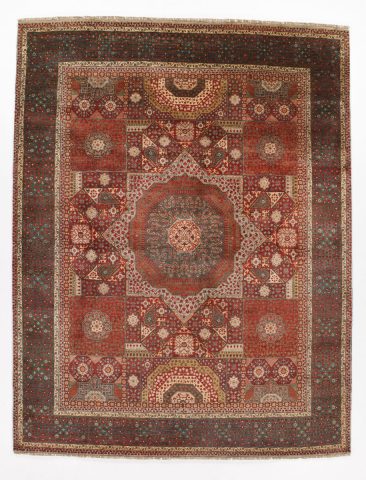 Arabesque Pattern, natural vegetable dyed carpet, (Agra, India)