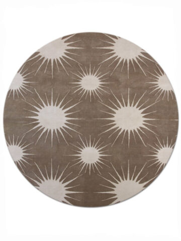 Sunburst in Khaki, 8 ft. x 8 ft. round