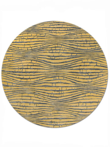 Wave in Yellow, 8 ft. x 8 ft. round