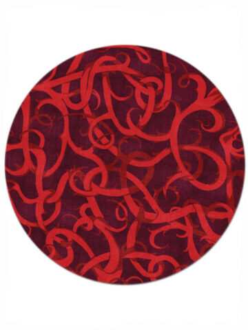 Thorn I in Red on Red, 8 ft. x 8 ft.