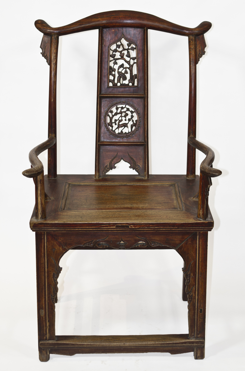 Pair of Official's Hat Chairs, (Shandong Province, PRC)