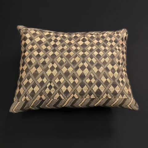 Vintage Kuba Fabric Cushion (Bakuba People, Congo)