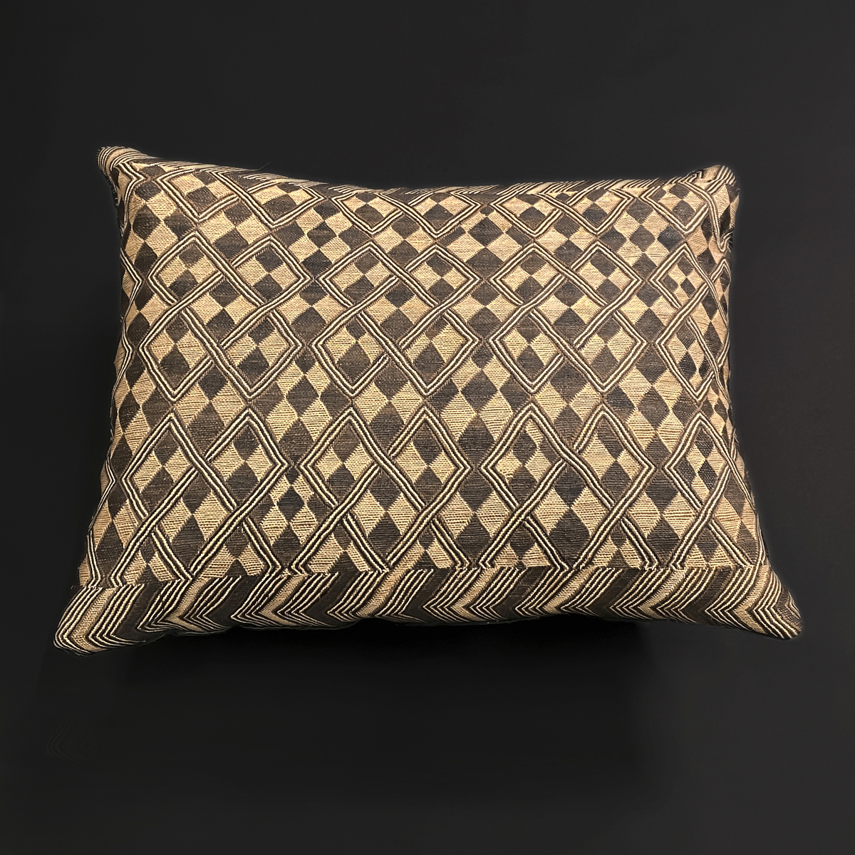 Vintage Kuba Fabric Cushion (Bakuba People, Congo)