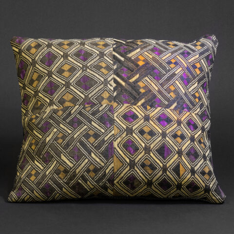Vintage Kuba Fabric Cushion No.1570 (Bakuba People, Congo)
