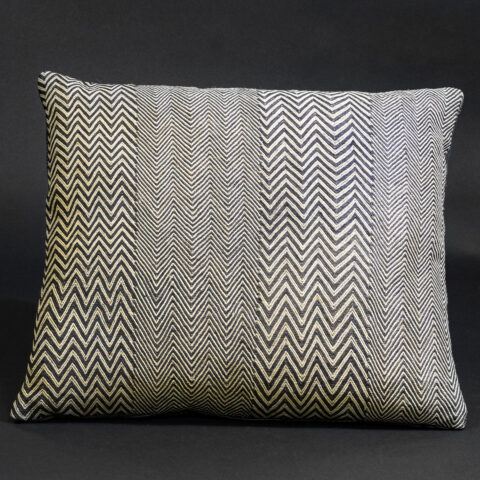 Kuba Raffia Pillow with Zigzag Motif — Democratic Republic of Congo