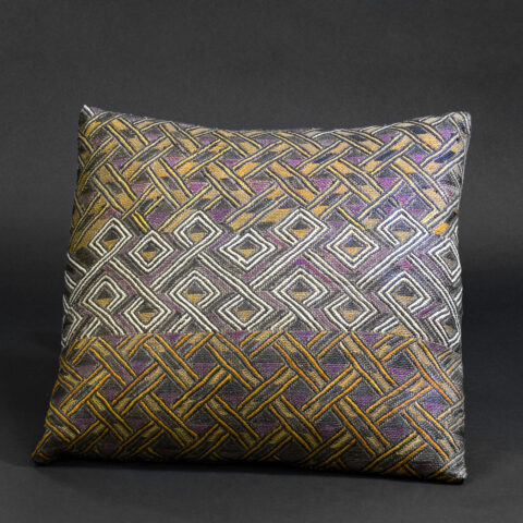 Vintage Kuba Fabric Cushion No. 1670 (Bakuba People, Congo)