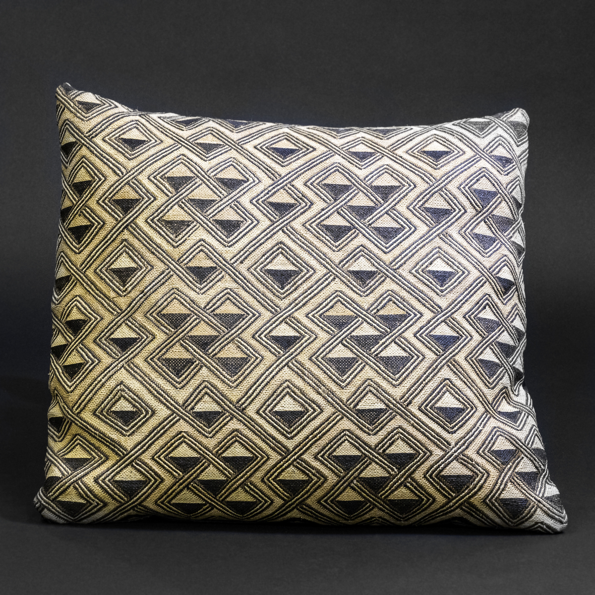 Vintage Kuba Fabric Cushion (Bakuba People, Congo)