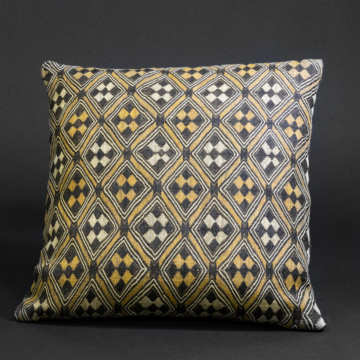 Vintage Kuba Fabric Cushion (Bakuba People, Congo)