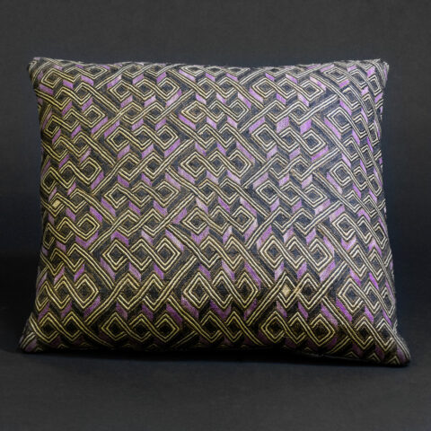 Vintage Kuba Fabric Cushion No. 1510  (Bakuba People, Congo)