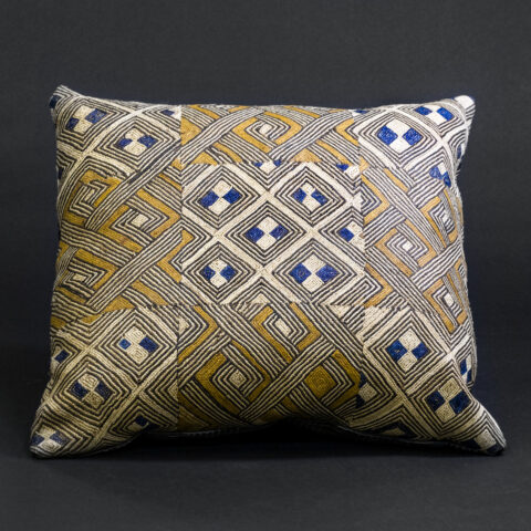 Vintage Kuba Fabric Cushion No. 1500 (Bakuba People, Congo)