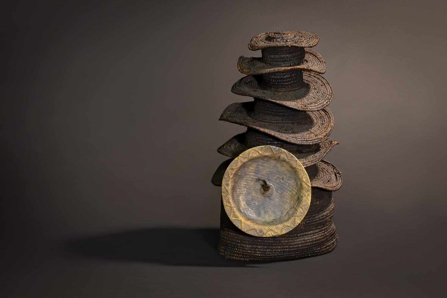Botolo Hat with Disc (Ekonda People, Congo)