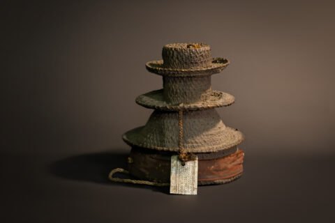 Botolo Hat with Silver Ornament, Ekonda People, Congo