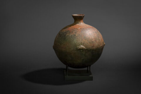 Vessel with Square Opening & Corresponding Lid, (Nanu People, Burkina Faso)