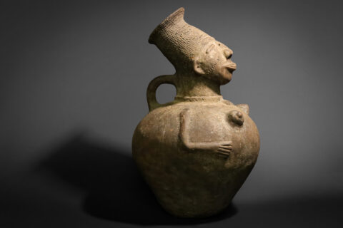 Anthropomorphic Wine and Medicine Vessel, (Mangbetu People, Congo)