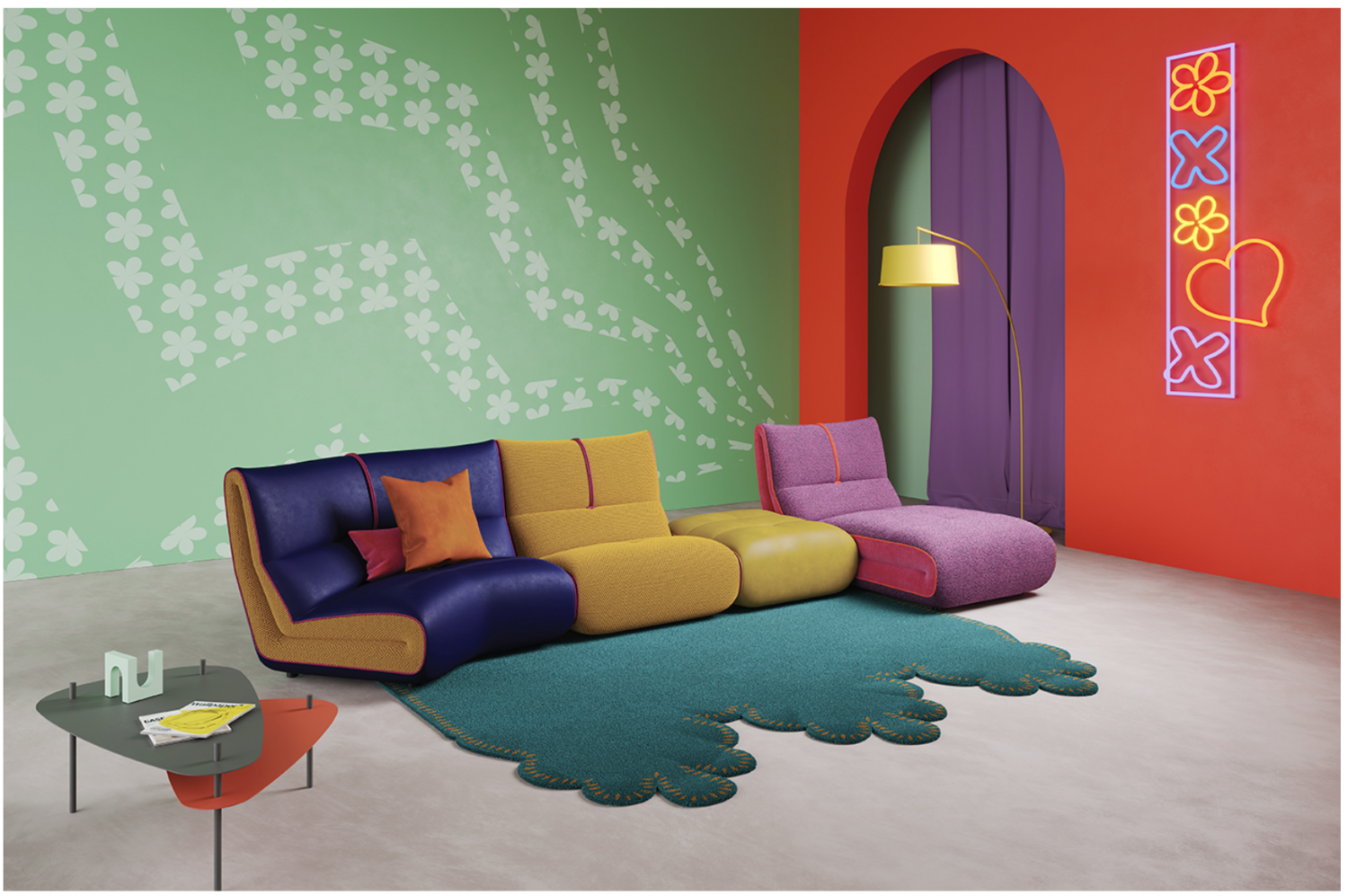 PONGO is the colorful modular sofa