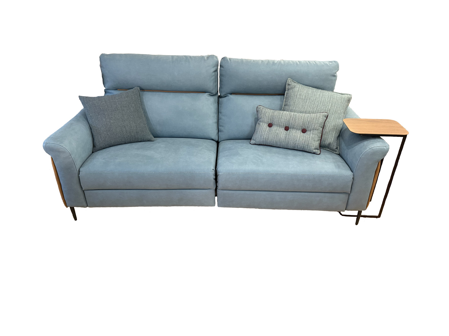 Denver Electric Recliner Sofa in Microfiber Covering.