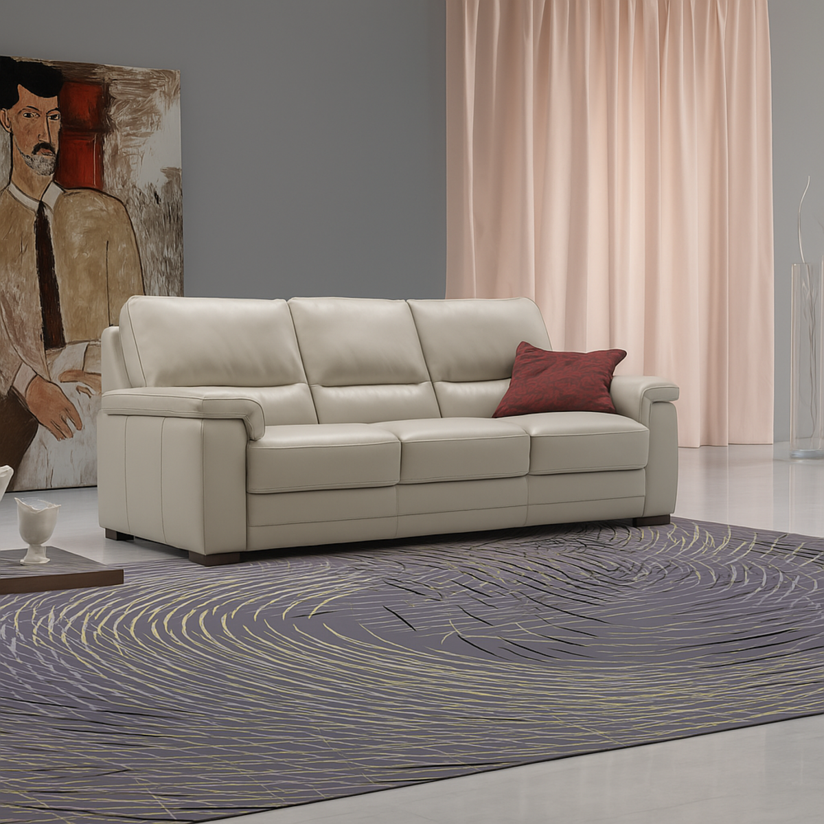 Doris, Sofa-bed, Three Seats with Three Cushions.