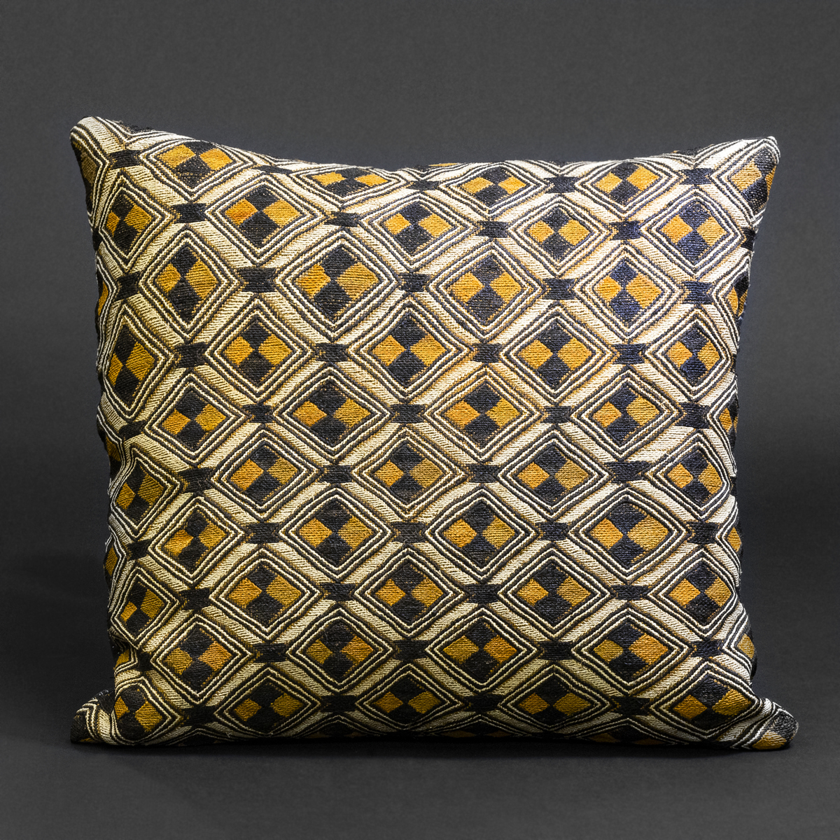 Vintage Kuba Fabric Cushion (Bakuba People, Congo)