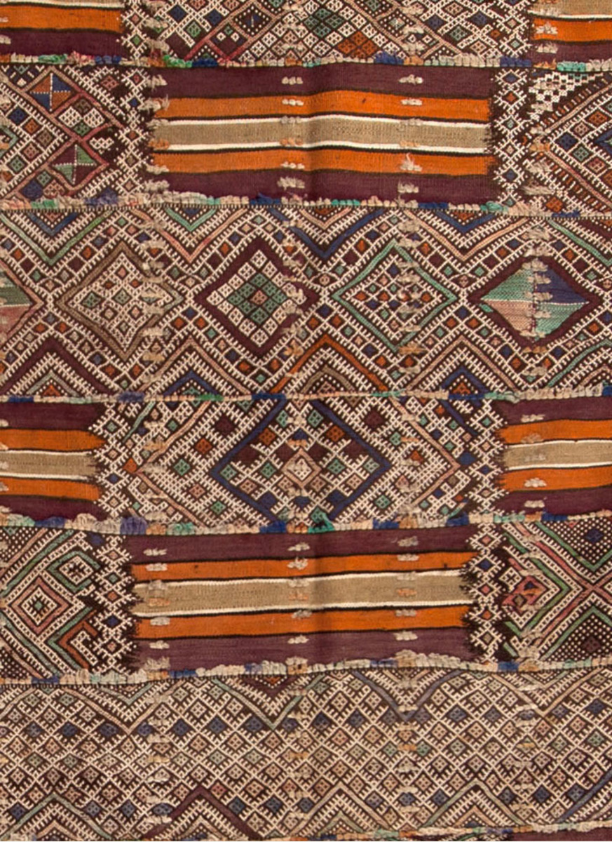 A Rare and Monumental Berber Hanbel Kilim Beni M’Guild Tribe, Middle Atlas Mountains, Morocco